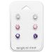 Korvakorut 3 paria 5mm Cubic Zirconia.