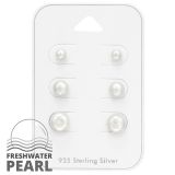 Korvakorut 3 paria Fresh Water Pearl.