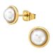 Korvakorut 7 mm Gold Imitation Pearl.