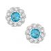 Korvakorut Hopea Earrings With Aqua Zirconia.