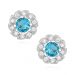 Korvakorut Hopea Earrings With Aqua Zirconia.