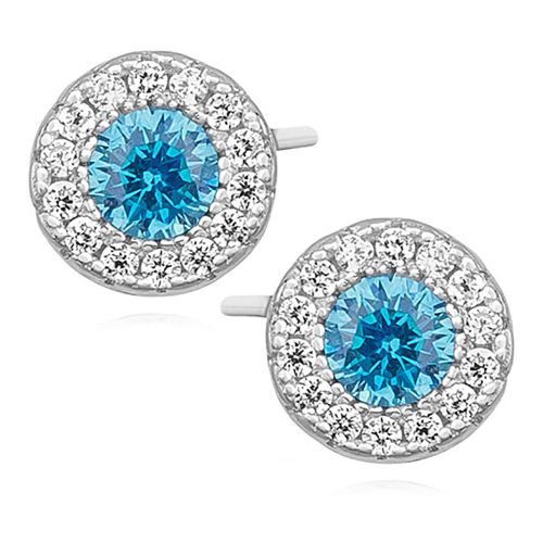 Korvakorut Hopea Elegant Aqua Zirconia.