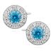 Korvakorut Hopea Elegant Aqua Zirconia.