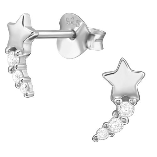 Korvakorut Hopea Shooting Star With Cubic Zirconia.