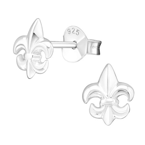 Korvakorut Hopea Silver Fleur De Lis.