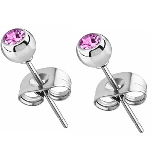 Korvakorut Teräs Crystal Pink.