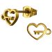 Korvakorut Teräs Heart with Key Gold.