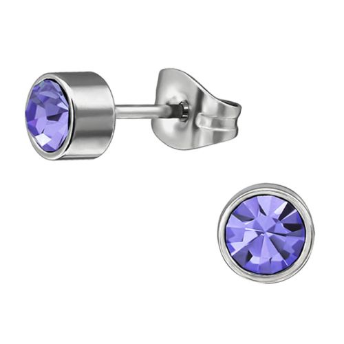 Korvakorut Teräs Round Tanzanite.