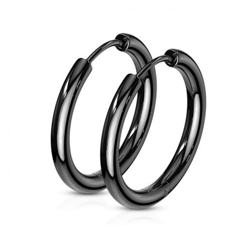 Korvarenkaat "Blacksteel Seamless Hoop", useita eri kokoja