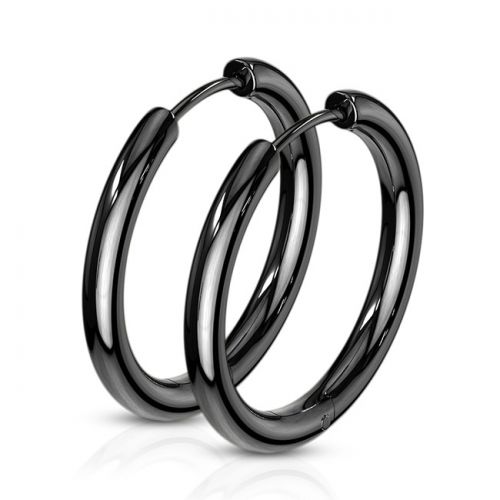 Korvarenkaat "Blacksteel Seamless Hoop", useita eri kokoja