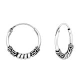 Korvarenkaat Hopea Bali 14 mm Spiral Hoop.