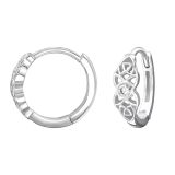 Korvarenkaat Hopea Celtic Hoops With Cubic Zirconia.