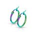 Korvarenkaat Rainbow Hoop Earrings 20 mm.