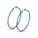 Korvarenkaat Rainbow Hoop Earrings 50 mm.