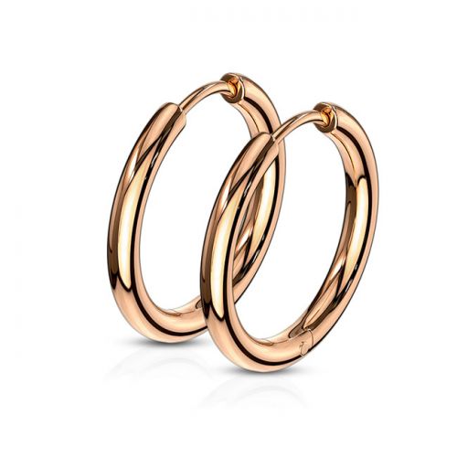 Korvarenkaat "Rosegold Seamless Hoop", useita eri kokoja