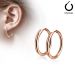 Korvarenkaat "Rosegold Seamless Hoop", useita eri kokoja