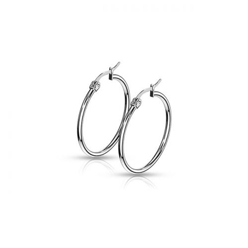 Korvarenkaat Steel Hoop Earrings 30 mm.