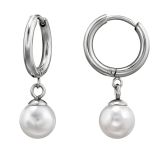 korvarenkaat Teräs 8mm Imitation Pearl.