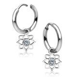 korvarenkaat Teräs Crystal Bloom Charm Hoop.
