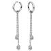korvarenkaat Teräs Crystal Drop Charm Hoop.