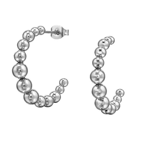 Korvarenkaat Teräs Steel Dots Half Hoop.