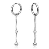 korvarenkaat Teräs Double Dot Charm Hoop.