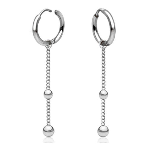 korvarenkaat Teräs Double Dot Charm Hoop.