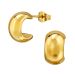 Korvarenkaat Teräs Gold 7mm Wide Half Hoop.