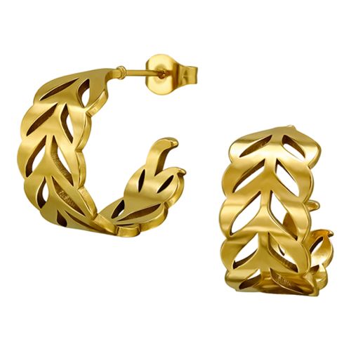 korvarenkaat Teräs Half Hoop Gold Leaf.
