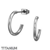Korvarenkaat Titaani Half Hoop Titanium.