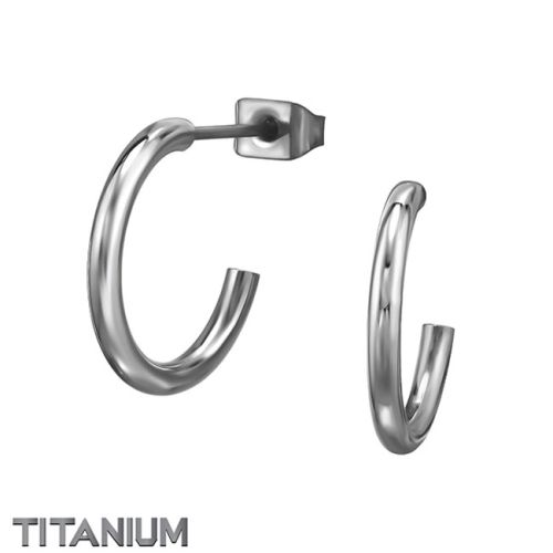 Korvarenkaat Titaani Half Hoop Titanium.