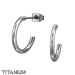 Korvarenkaat Titaani Half Hoop Titanium.