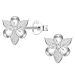 Kukka Korvakorut Hopea Cubic Zirconia Crystal Bloom.