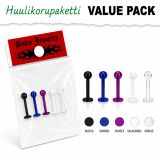 Huulikorupaketti 5 Kpl Bioflex 1,2 mm.