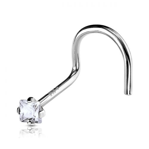 Nenäkoru Kulta 14K "Square 2mm Prong Set"