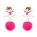 Hopeiset Lasten Korvakorut "Ballet Dancer With Pom pom"