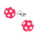 Lasten Korvakorut Hopea Ball Of Stars Pink.