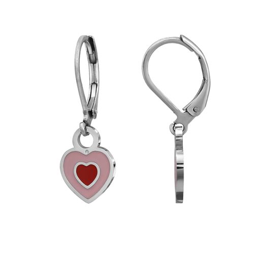 Lasten Korvakorut Lever Back Heart.
