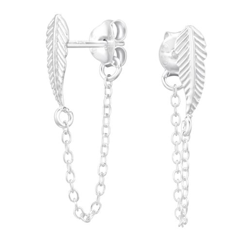 Lehti Korvakorut Hopea Ear Jacket and Connector.