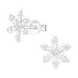 Lumihiutale Korvakorut Hopea Clear Cubic Zirconia.