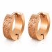 Miesten Korvakorut 4 mm Sandblast Huggie Earrings Rosegold.