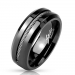 Miesten Terässormus "Cable Center Black IP Stainless Steel Ring"