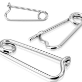 Nännikoru "Safety Pin Nipple Ring/Ear 316L Surgical Steel"