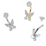 Napakoru Internally Threaded Butterfly CZ.