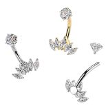 Napakoru Internally Threaded Marquise CZ.