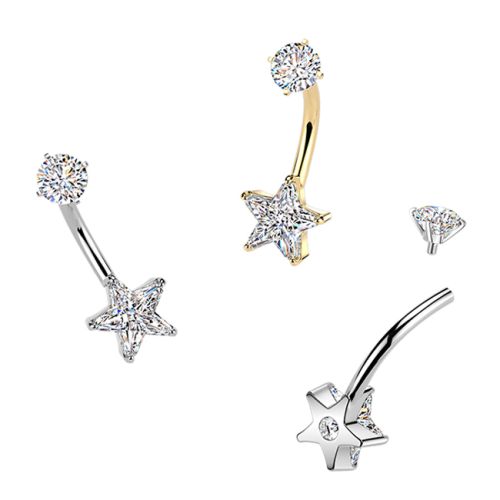 Napakoru Internally Threaded Star With CZ.