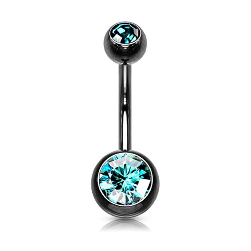 Napakoru Kirurginteräs Double Jeweled. väri: turkoosi.