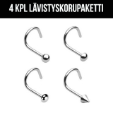 Nenäkoru "4 kpl Ball,Dome,Flat Ball, Cones"