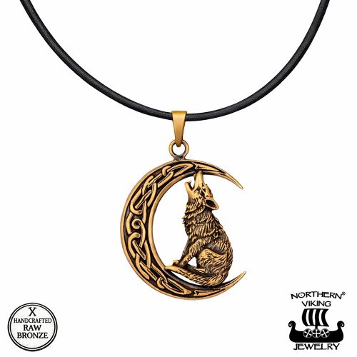 Pronssinen Viikinkikoru Moon Wolf Northern Viking Jewelry®.