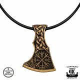 Pronssinen Viikinkikoru Vegvisir Axehead Northern Viking Jewelry®.